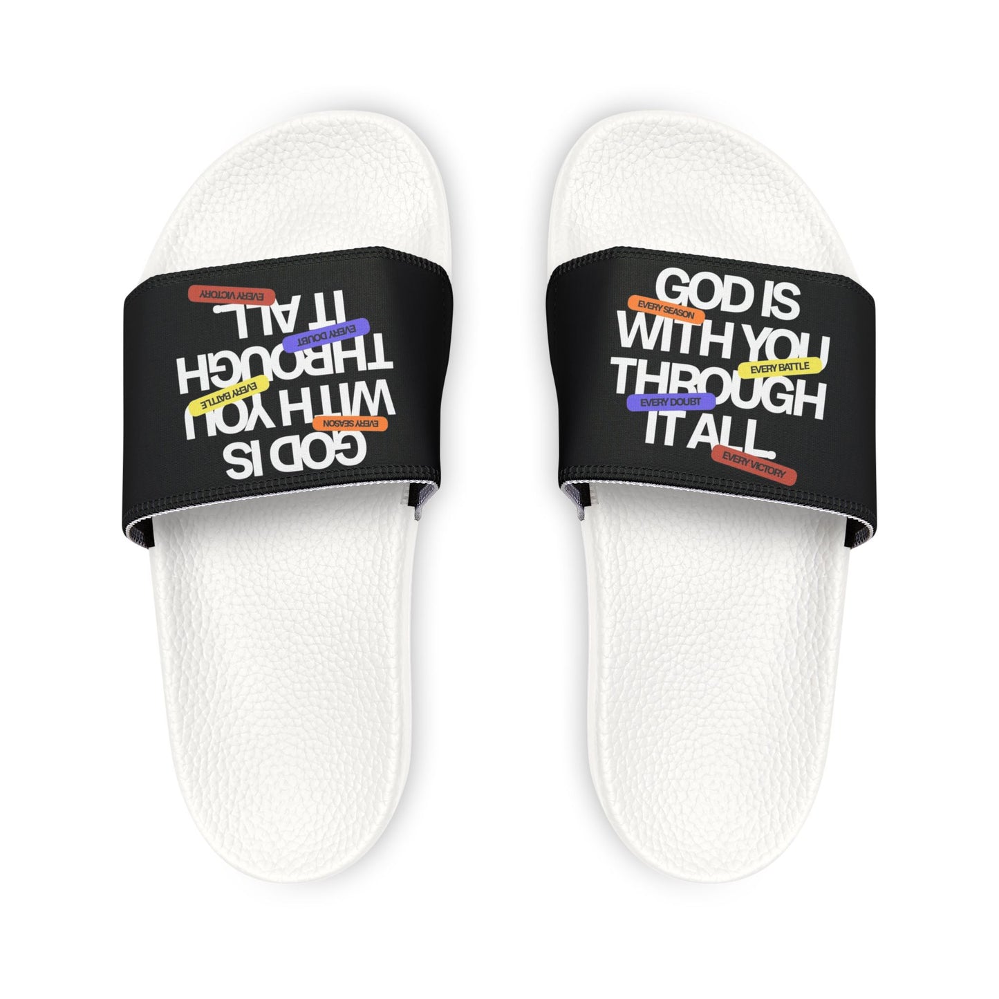 Men's Removable Strap Sandals — God Is With You Through It All