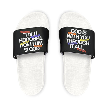 Men's Removable Strap Sandals — God Is With You Through It All