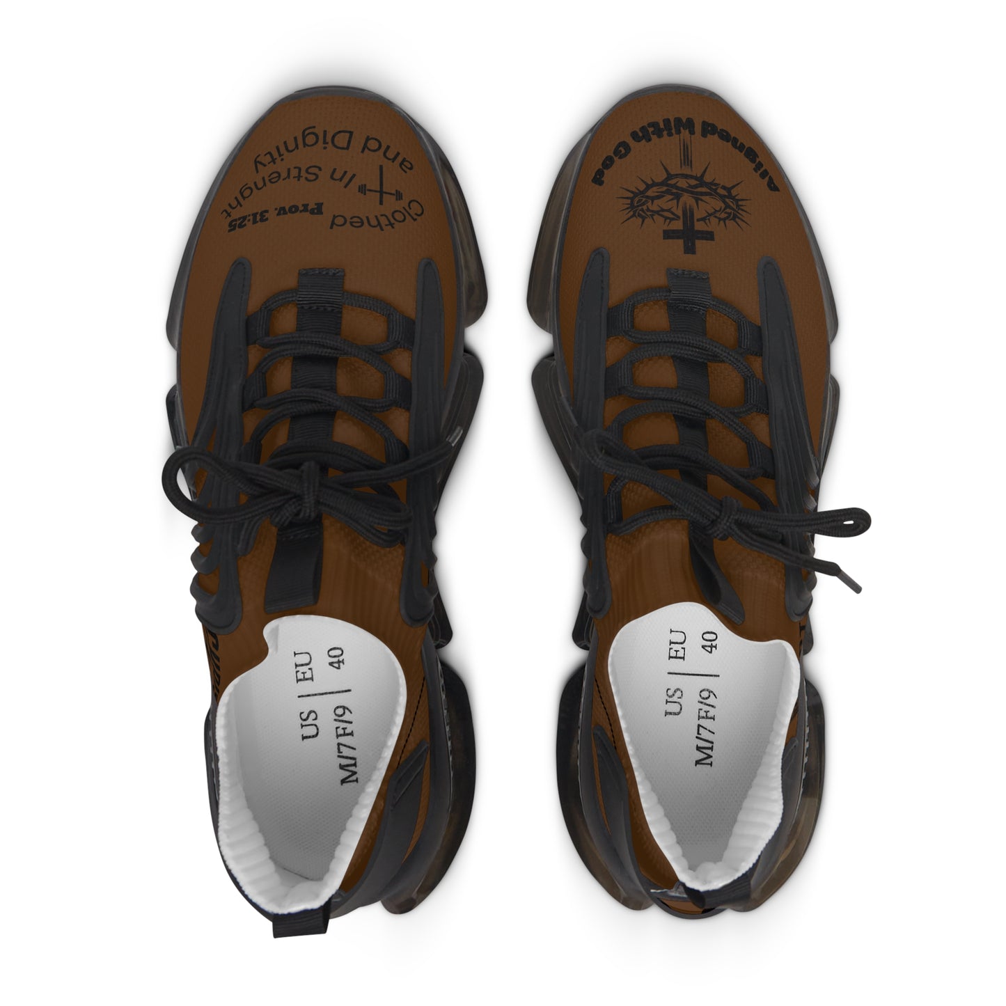Women's Mesh Sneakers — Brown/White & Brown/Black Athletic Shoes