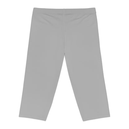 Capri Leggings - Light Grey/Black