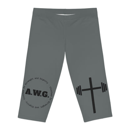 Capri Leggings - Dark Grey/Black