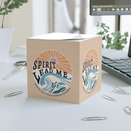 Note Cube — “Spirit Lead Me” Inspirational Sticky Note Block