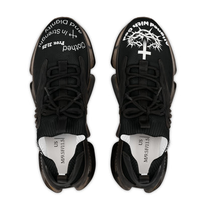 Men's Mesh Sneakers — Black/White & Black/White Athletic Shoes