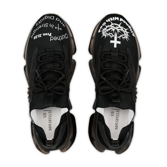 Men's Mesh Sneakers — Black/White & Black/White Athletic Shoes