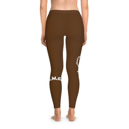 Ankle-Length Leggings - Brown