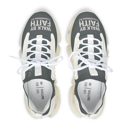 Walk by Faith Women's Mesh Sneakers — Dark Grey/White Athletic Faith Shoes