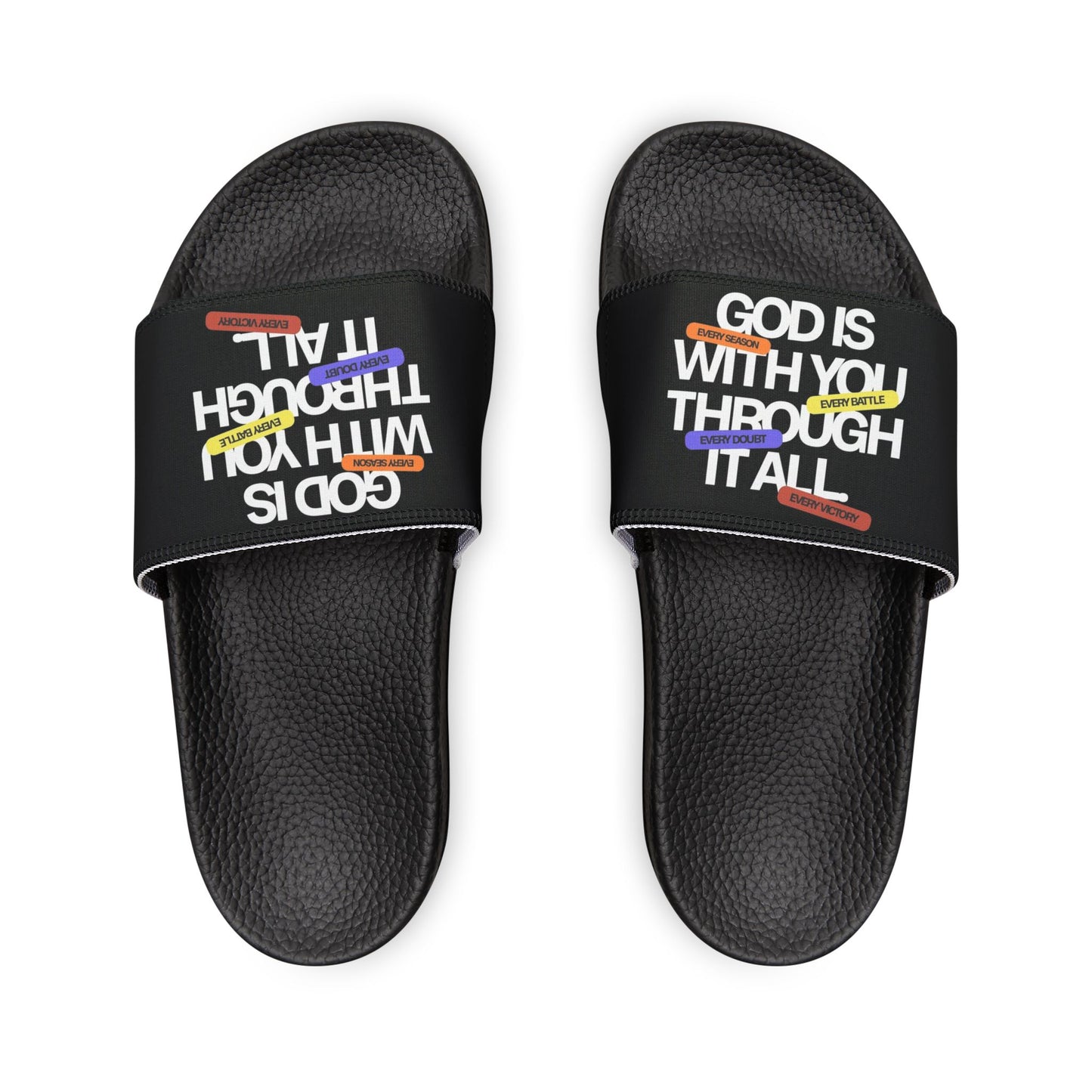 Men's Removable Strap Sandals — God Is With You Through It All