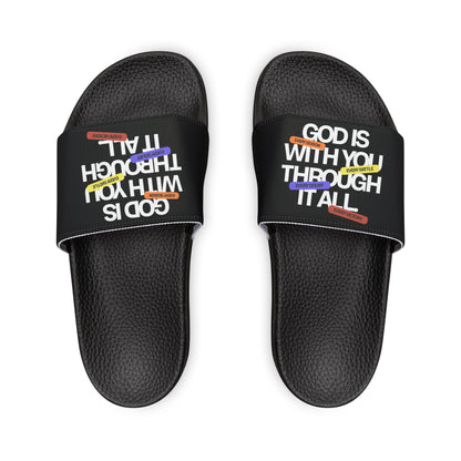 Men's Removable Strap Sandals — God Is With You Through It All