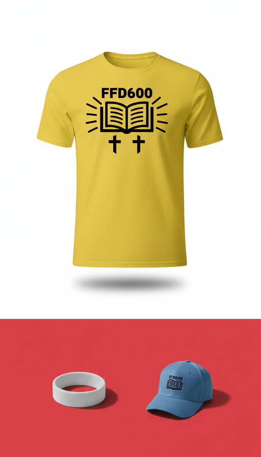 Faithful yellow scripture tee