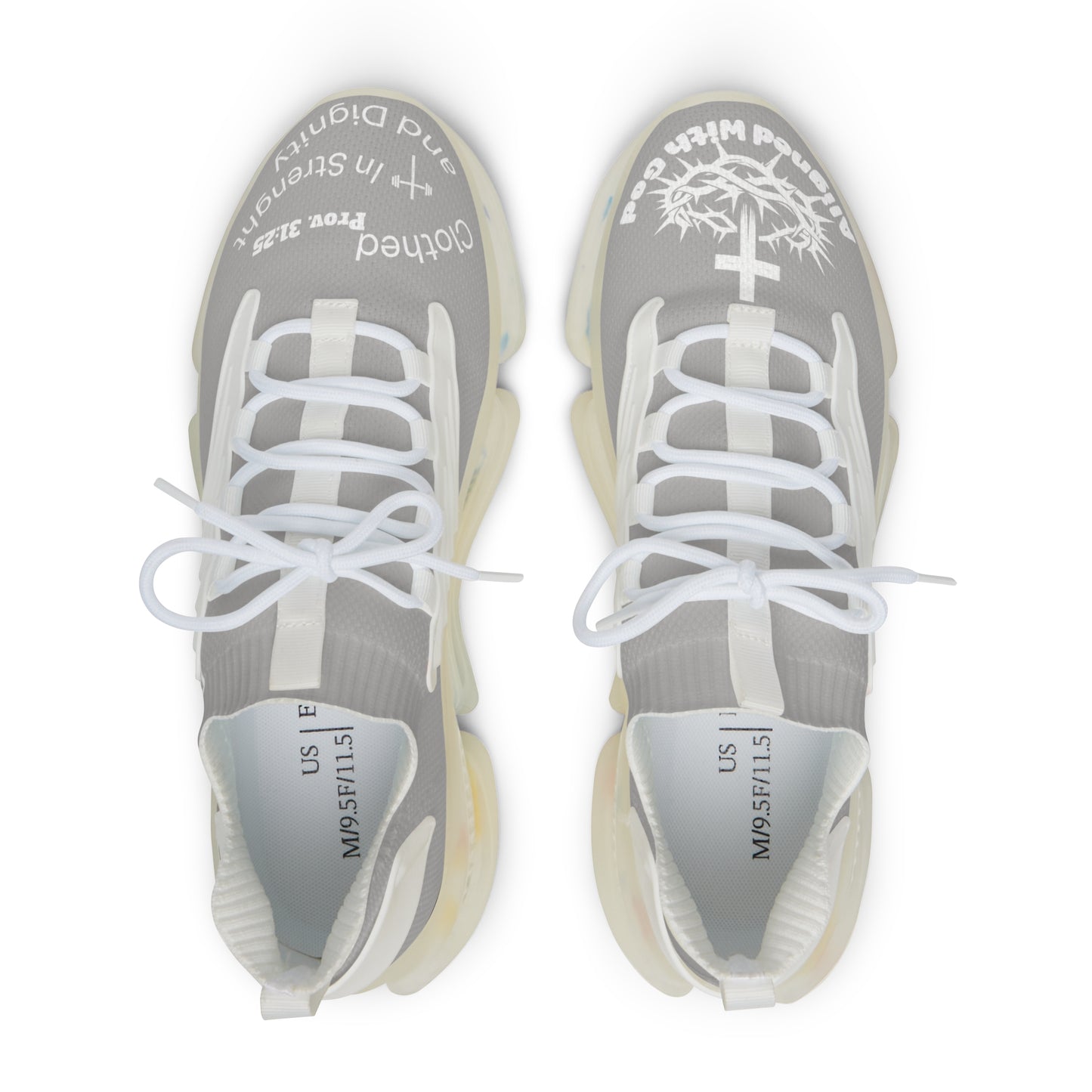 Men's Mesh Sneakers — Light Grey/White & Dark Grey/Black Athletic Shoes