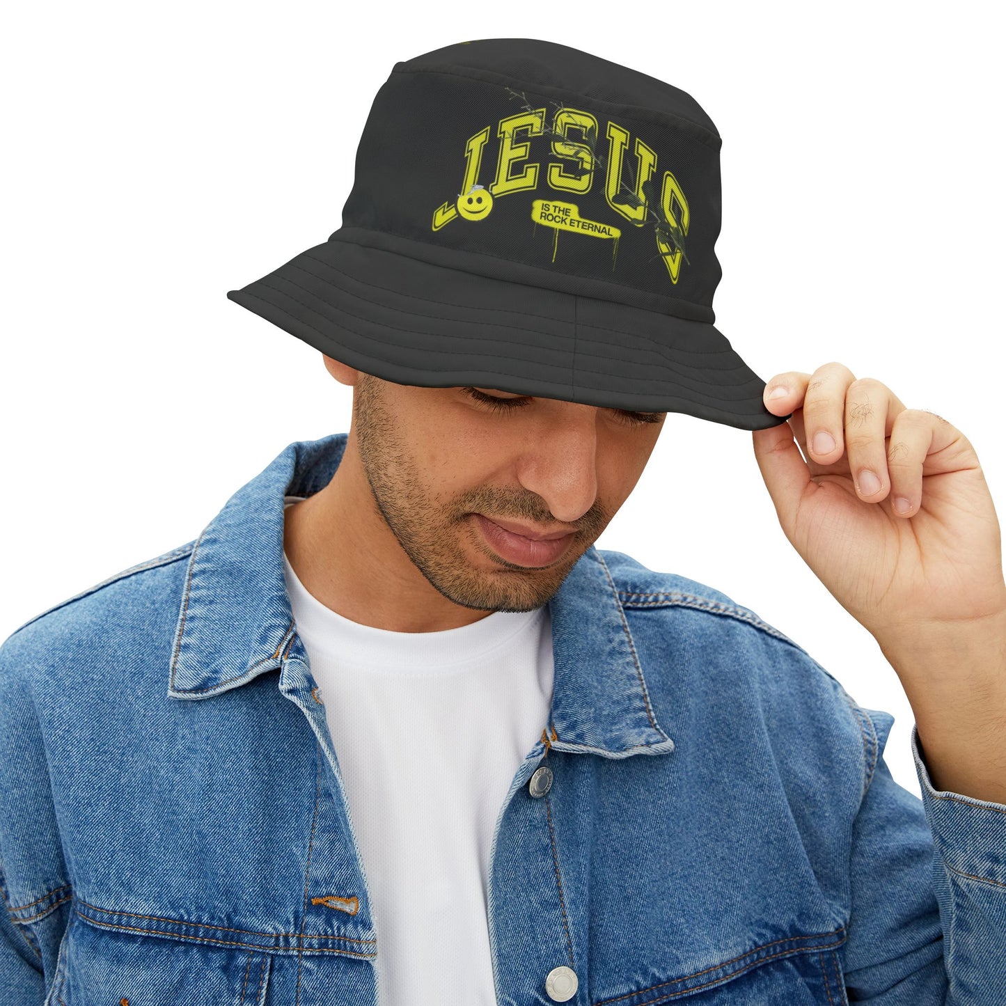 Jesus is the Rock Eternal Bucket Hat