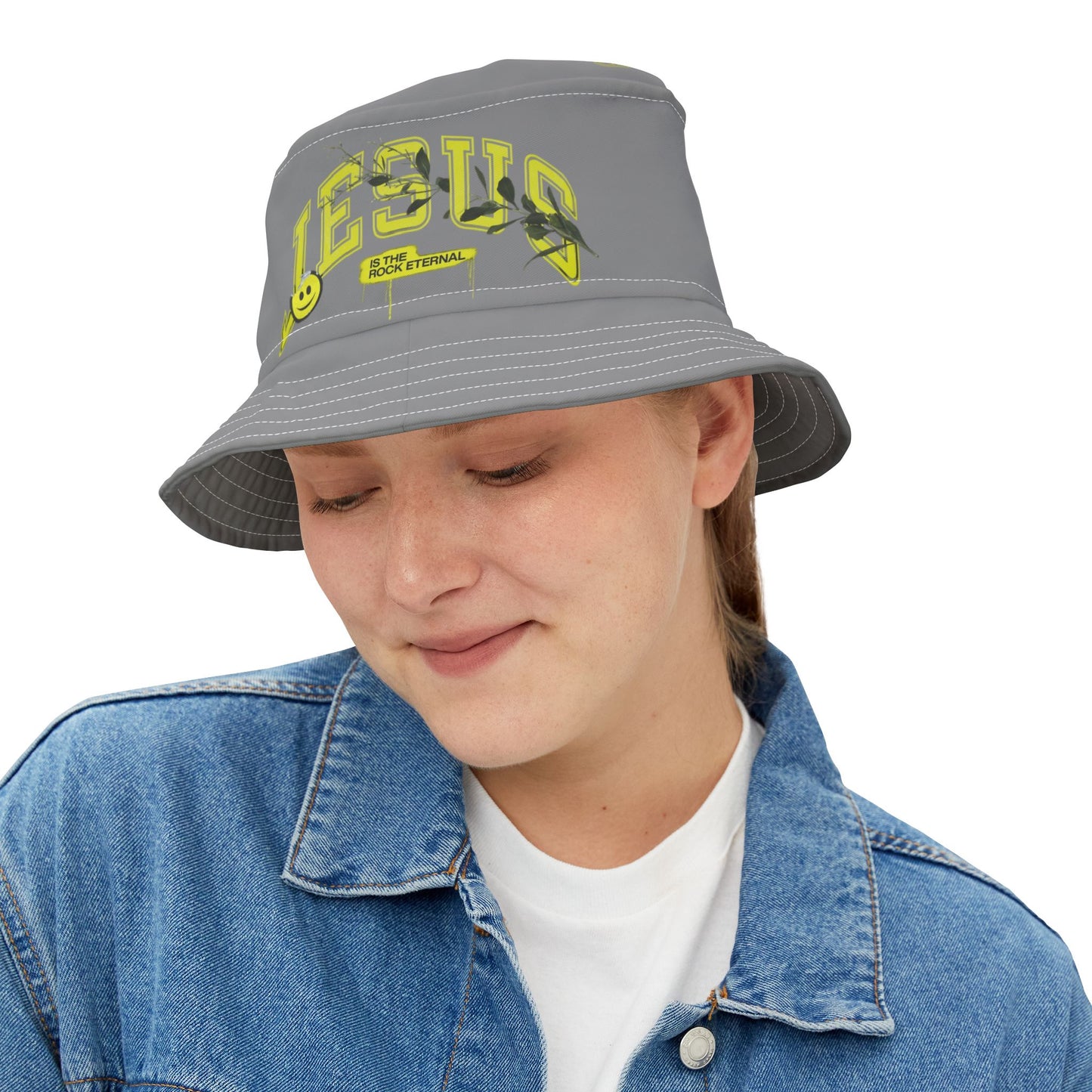 Jesus is the Rock Eternal Bucket Hat