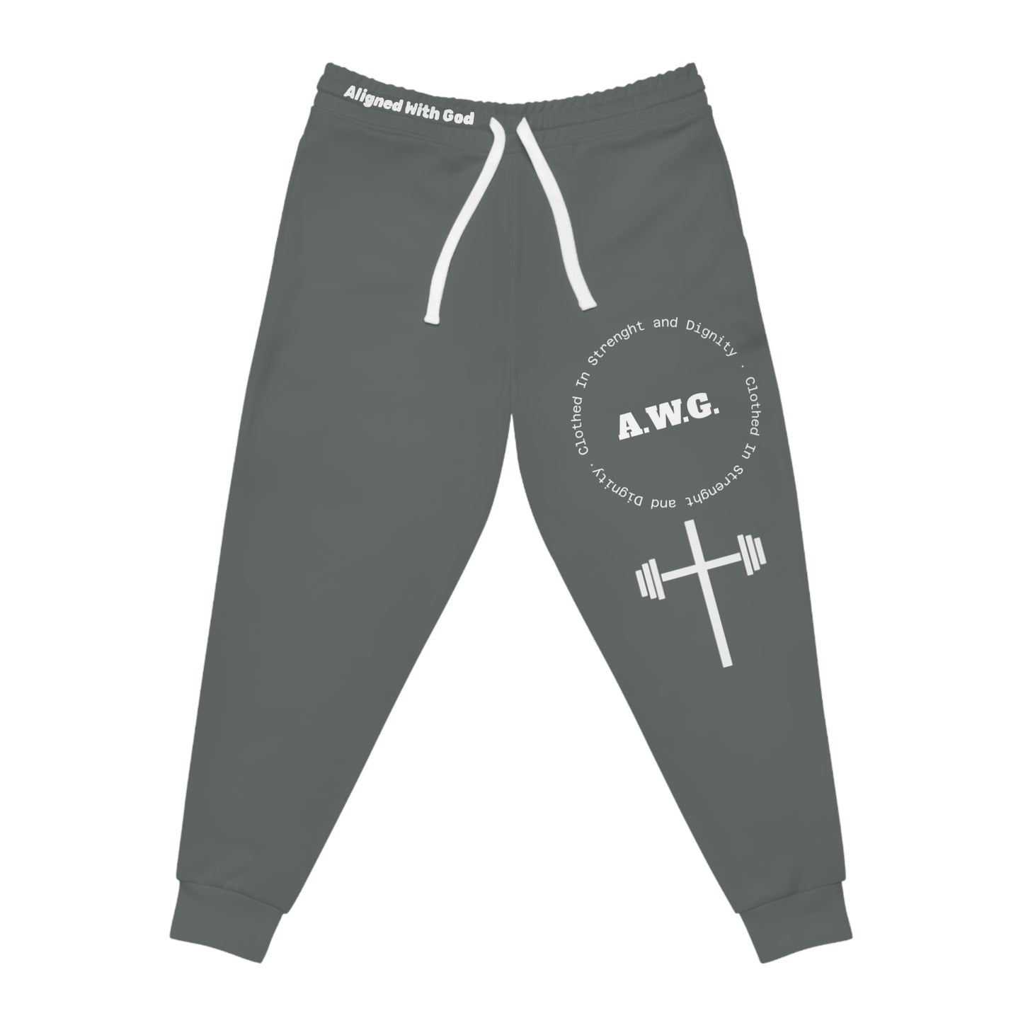 Athletic Joggers - Dark Grey/White