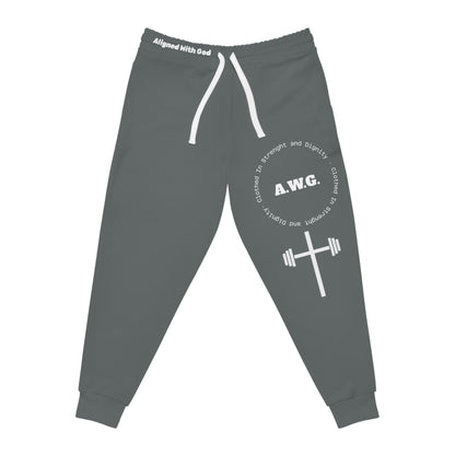 Athletic Joggers - Dark Grey/White