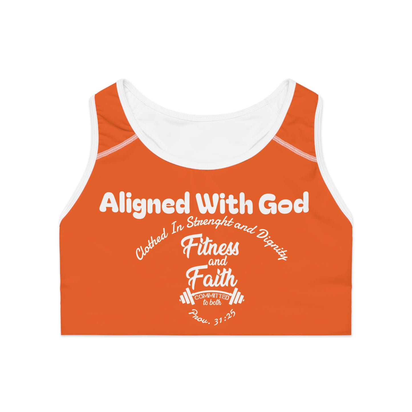 Layering Sports Bra - Orange/White