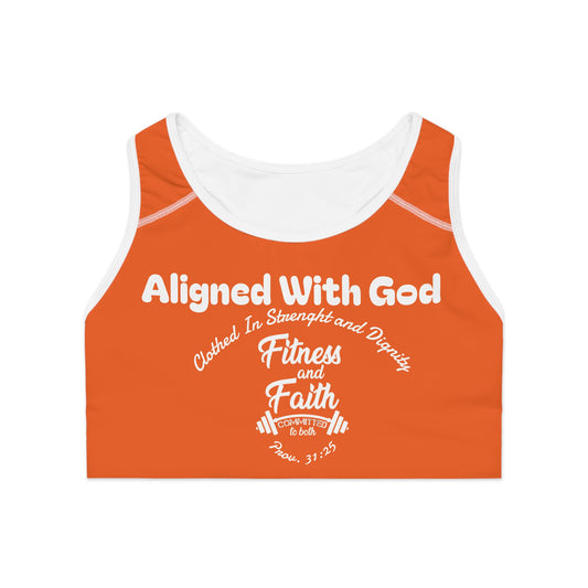 Layering Sports Bra - Orange/White