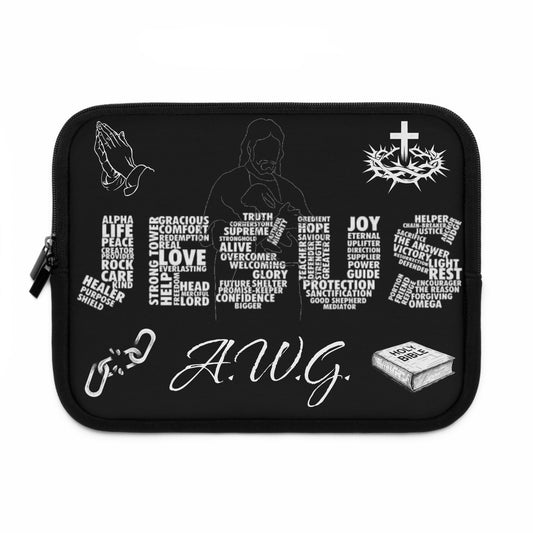 Jesus Laptop Sleeve - Black