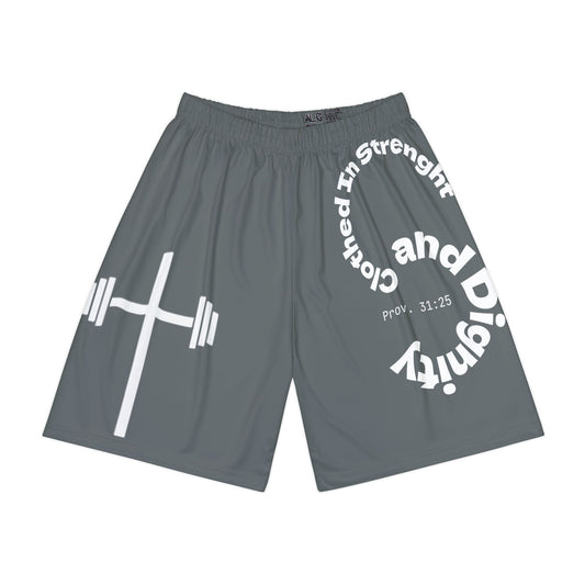Gym Shorts - Dark Grey/White