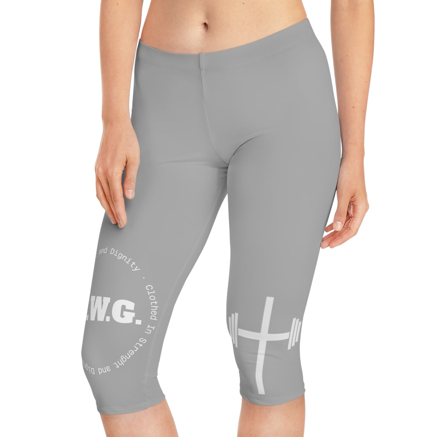 Capri Leggings - Light Grey