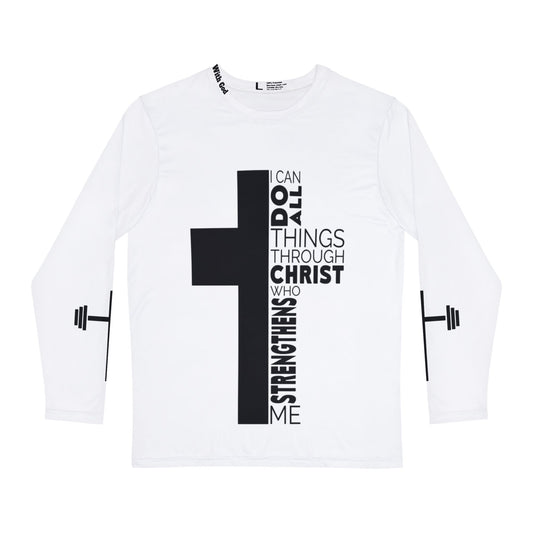 I Can do All things Through Christ - Long Sleeve - White/Black