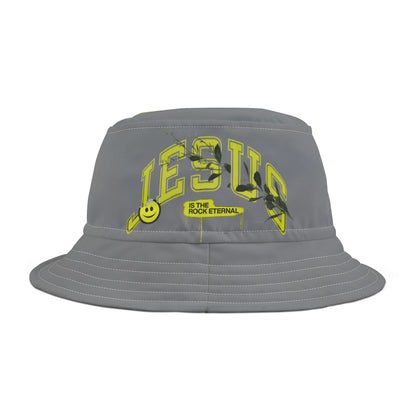 Jesus is the Rock Eternal Bucket Hat