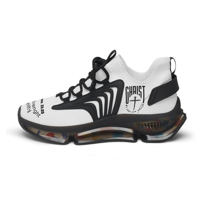 Women's Mesh Sneakers — Black/White & Black/White Athletic Shoes