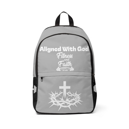 Fitness and Faith Backpack - Light Grey