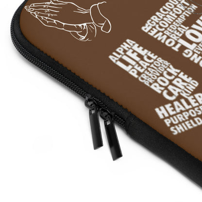 Jesus Laptop Sleeve - Brown