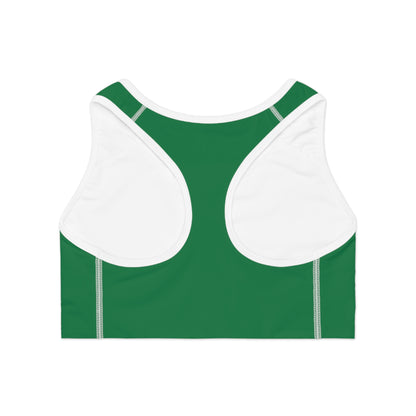 Layering Sports Bra - Dark Green/White