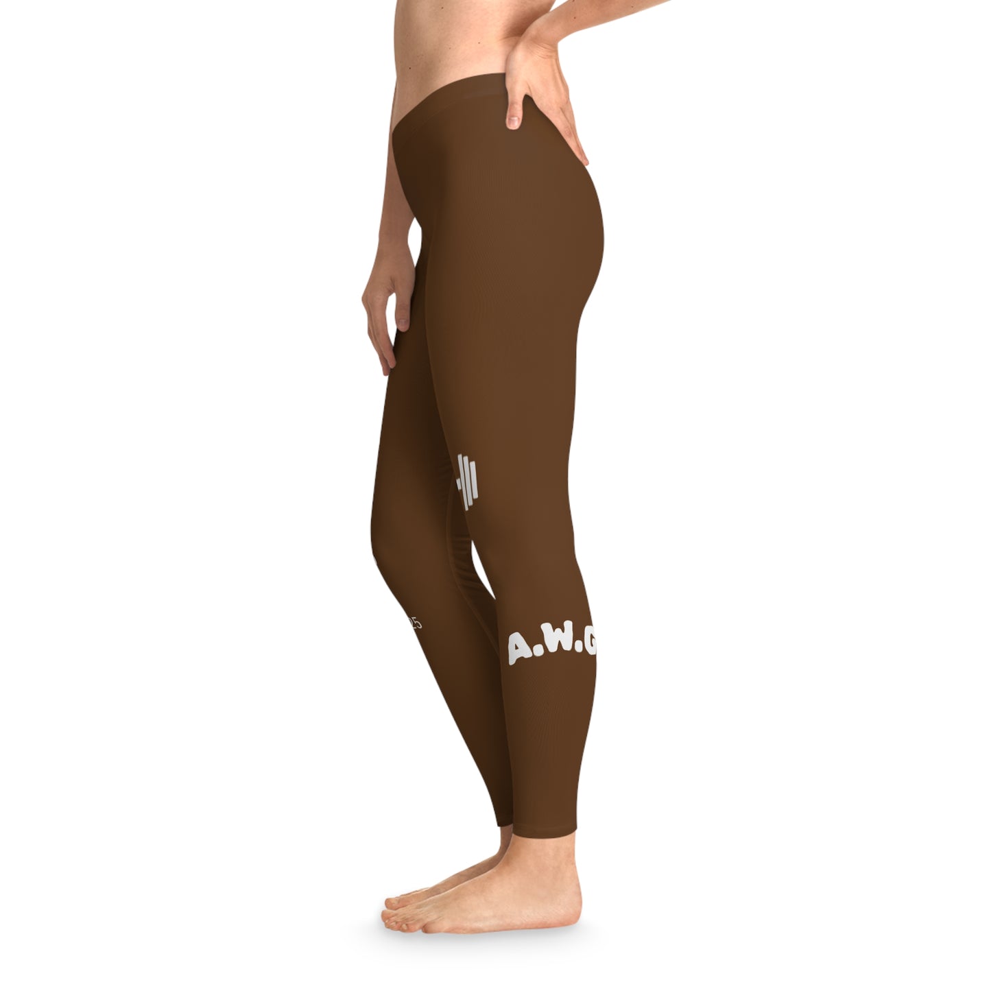 Ankle-Length Leggings - Brown