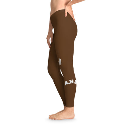 Ankle-Length Leggings - Brown