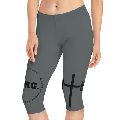 Capri Leggings - Dark Grey/Black