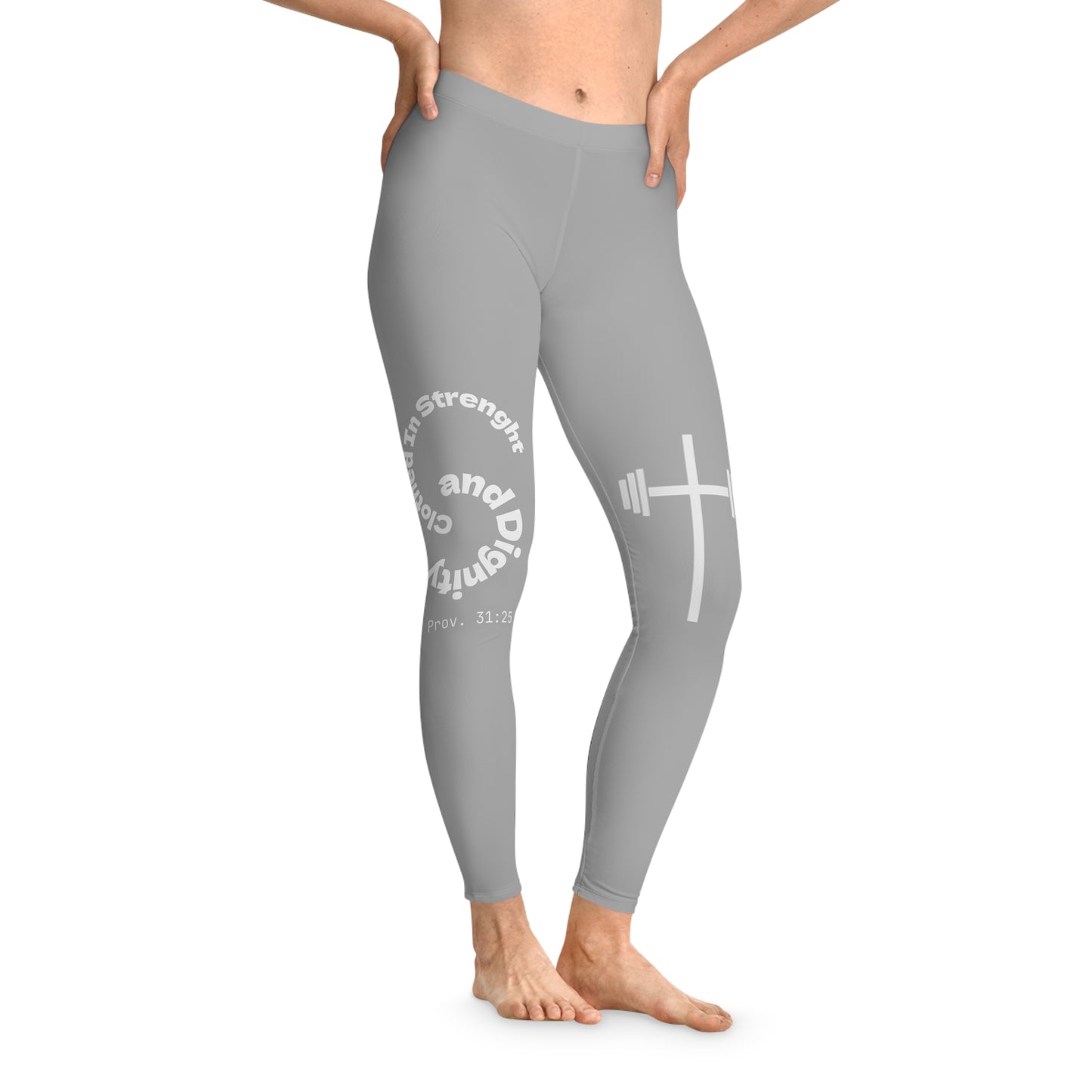 Ankle-Length Leggings - Light Grey