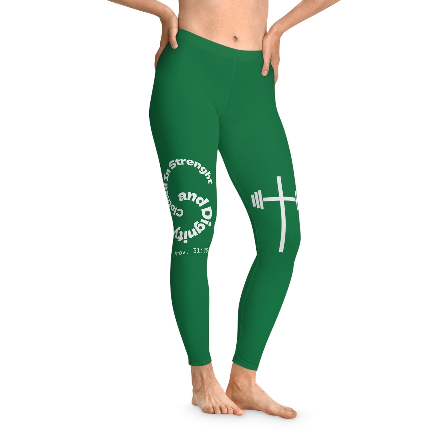 Ankle-Length Leggings - Dark Green