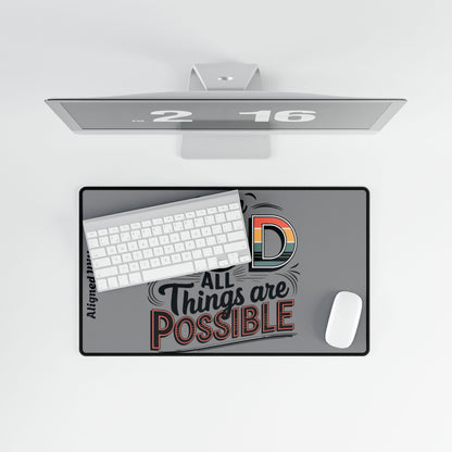 With God All Things Are Possible - Desk Mat