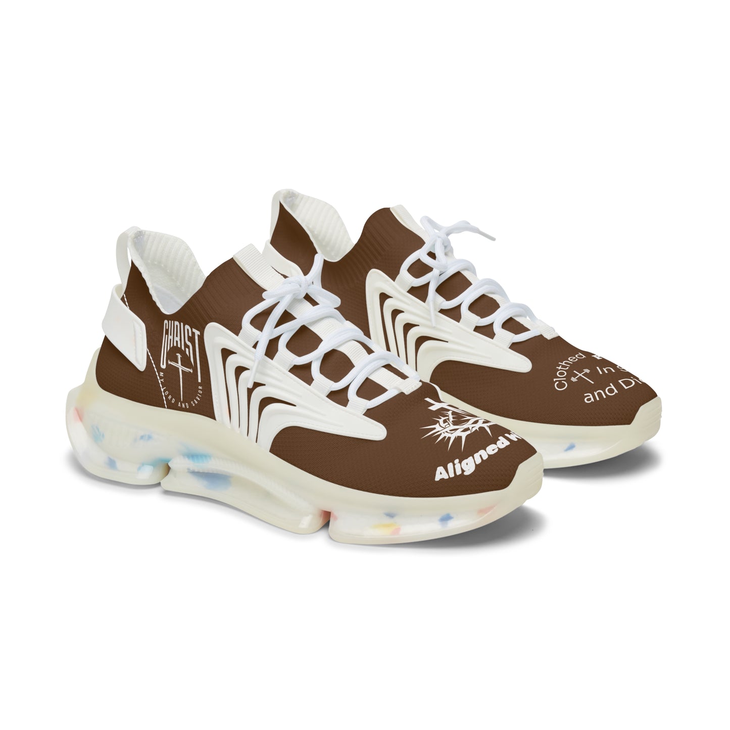 Women's Mesh Sneakers — Brown/White & Brown/Black Athletic Shoes