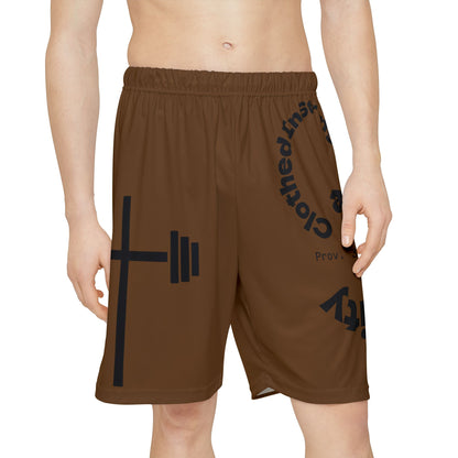 Gym Shorts - Brown/Black