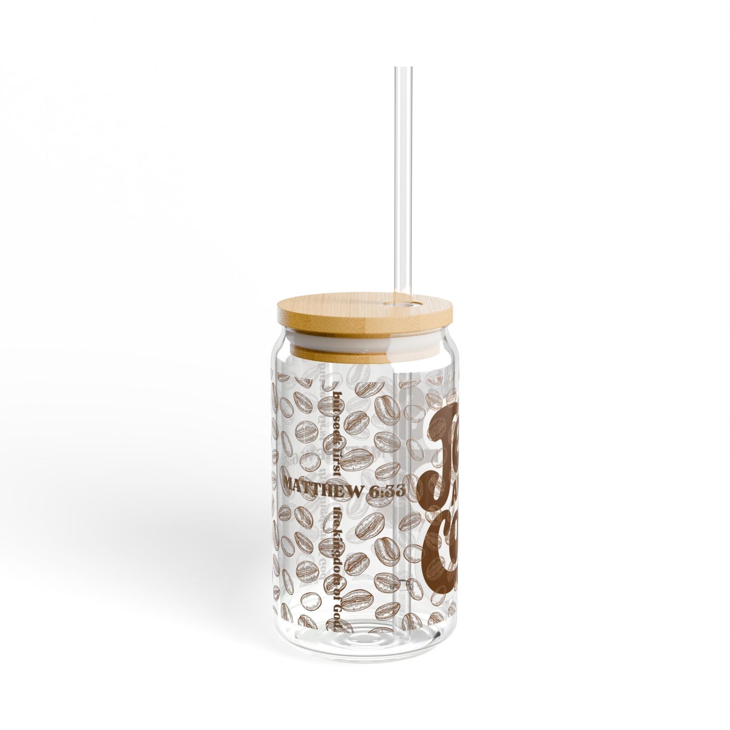Sipper Glass - Jesus and Coffee