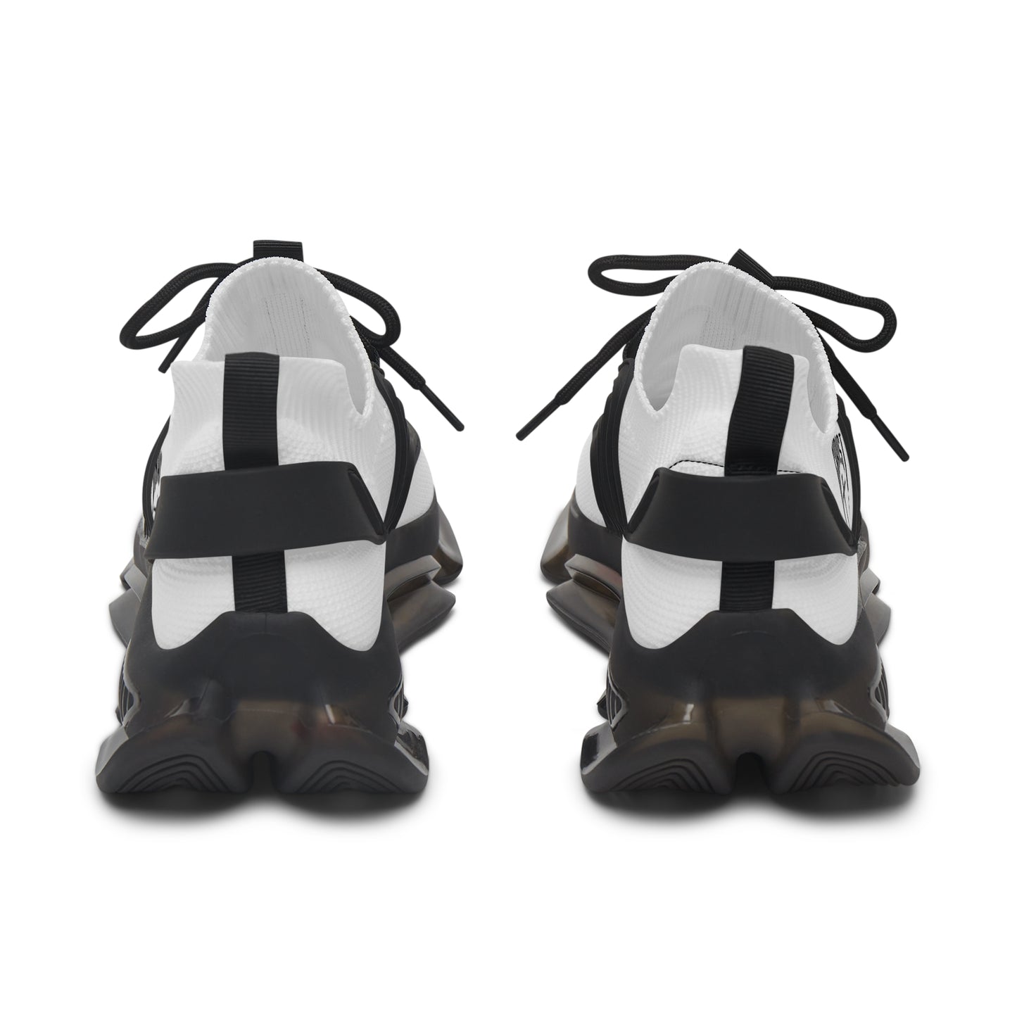 Women's Mesh Sneakers — Black/White & Black/White Athletic Shoes