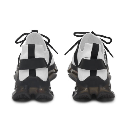 Women's Mesh Sneakers — Black/White & Black/White Athletic Shoes
