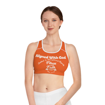 Layering Sports Bra - Orange/White