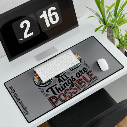 With God All Things Are Possible - Desk Mat