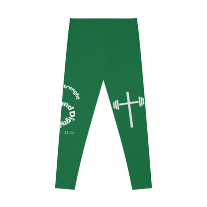 Ankle-Length Leggings - Dark Green