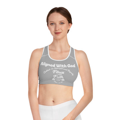 Layering Sports Bra - Light Grey/White