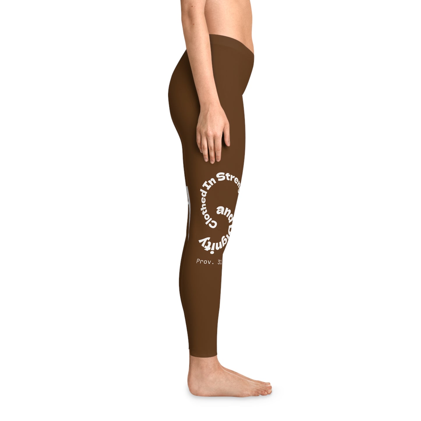Ankle-Length Leggings - Brown