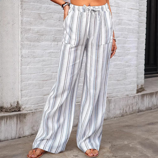 Casual Loose Striped Printed Pants for Women