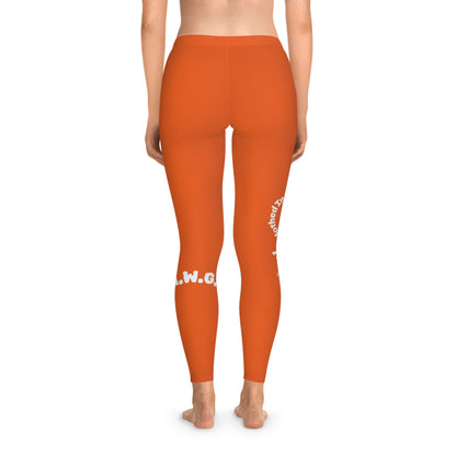 Ankle-Length Workout Leggings - Orange