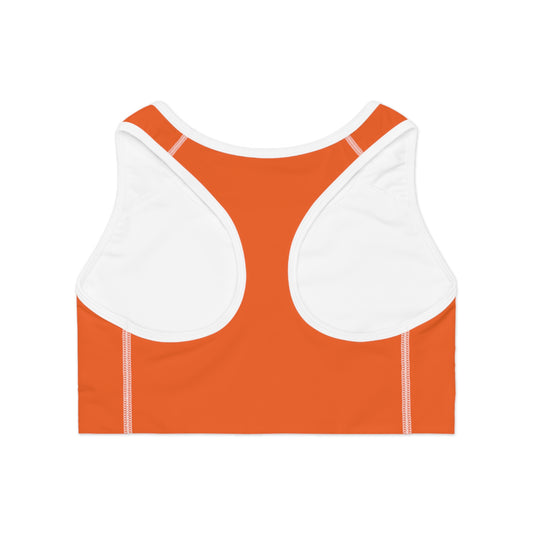 Layering Sports Bra - Orange/White