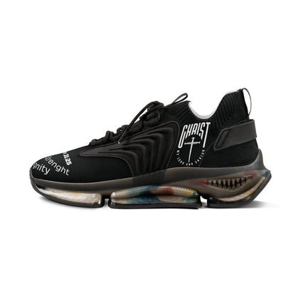 Men's Mesh Sneakers — Black/White & Black/White Athletic Shoes