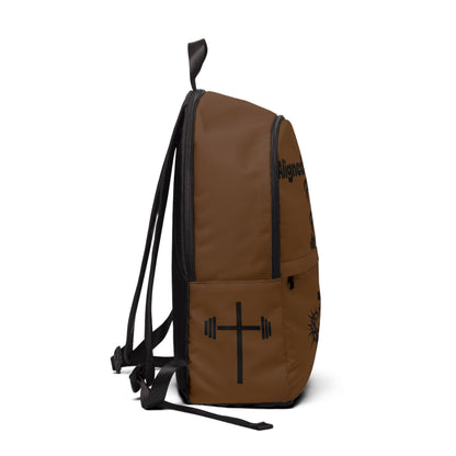Fitness and Faith Backpack - Brown